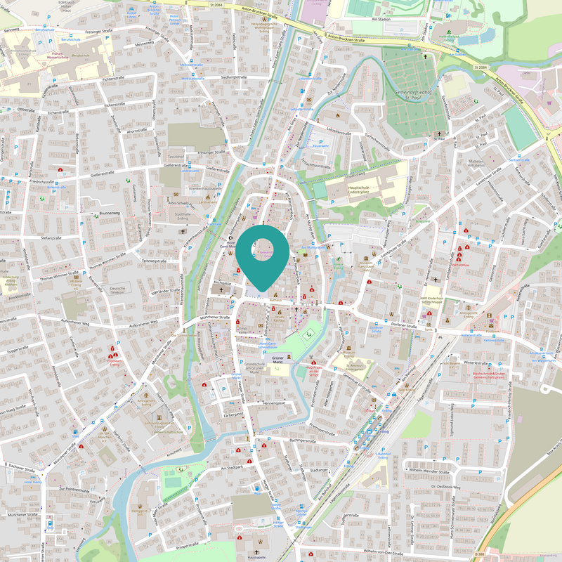 Kartenansicht: Kleiner Platz 6 (über der Hofpfisterei) 85435 Erding